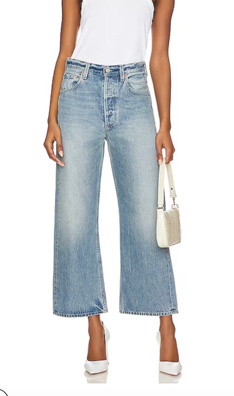 Citizens of Humanity Gaucho Vintage Wide Leg in Sodapop Blue Wash Cotton Size 28